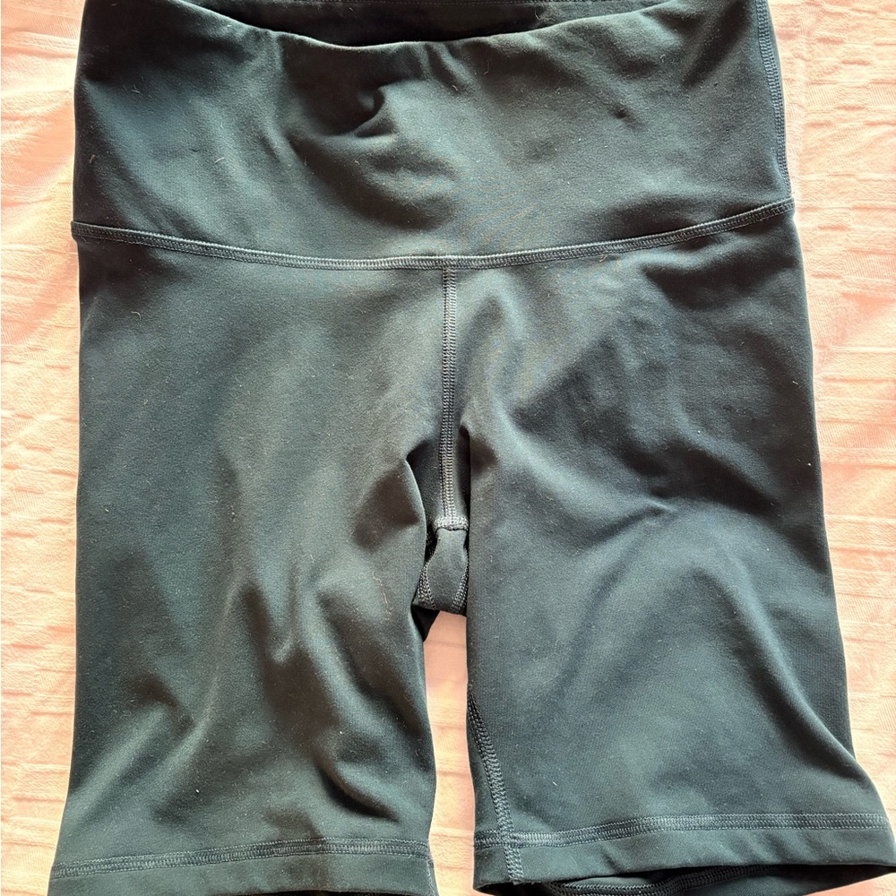 Teal High-Waisted Biker Shorts